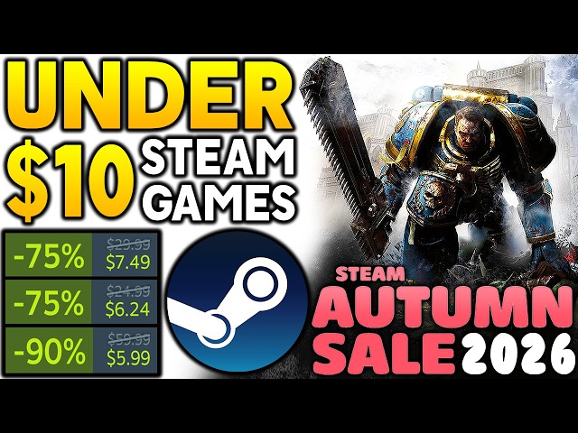 STEAM AUTUMN SALE 2026 - 15 AWESOME PC GAME DEALS UNDER $10!