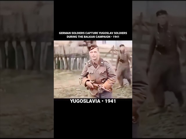 German Soldiers Capture Yugoslav Soldiers (1941) #ww2 #history #shorts