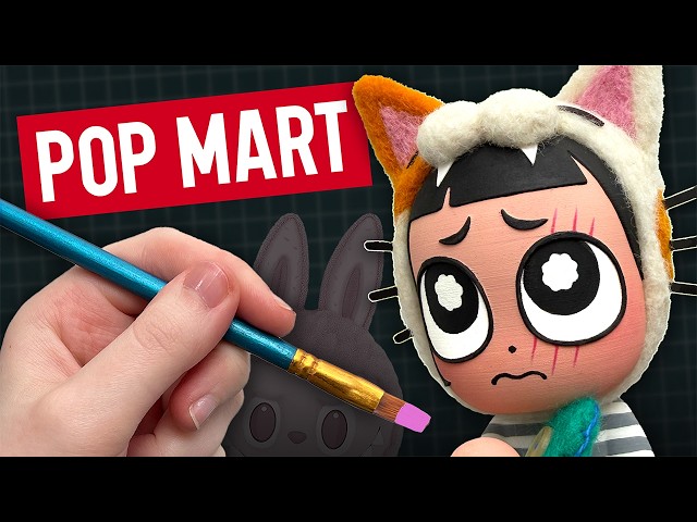 creating a 'Crybaby Cat Girl' POP MART style art toy