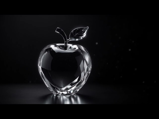 Crystal Glass Apple Luxury Seamless Loop 4K No Copyright
