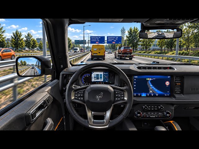 Realistic Car Simulator : Ford Bronco 2023 Highway Driving POV