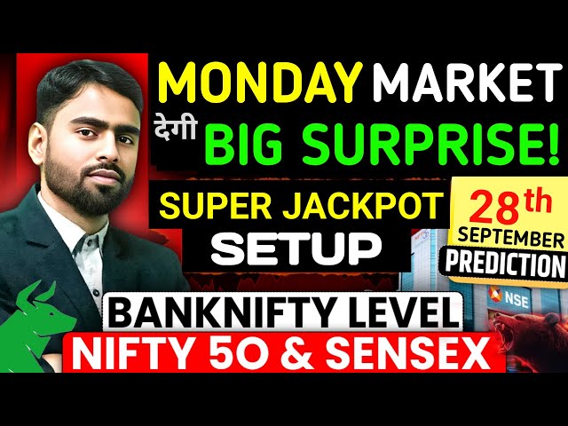 Nifty Sensex prediction 28 September Monday | Nifty Expiry |Nifty Banknifty Prediction for Tomorrow