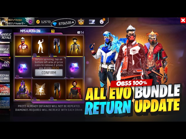 All Evo Bundle Return Confirm Date || New Event Free Fire Bangladesh Server || Free Fire New Event