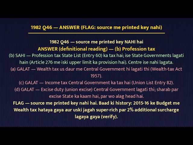 Central Finances & Fiscal Federalism - ALL PYQs 1979-2026 + Mains | EXPLAIN + TRAP | UPSC CSE