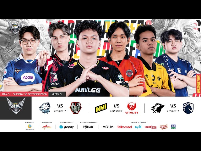 🔴 LIVE | MPL ID S18 | Week 9 Day 3 | English