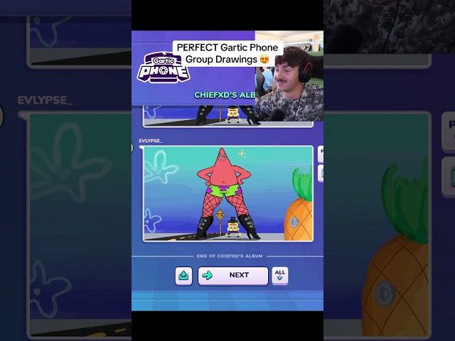 Perfect SpongeBob and Patrick Drawing in Gartic Phone