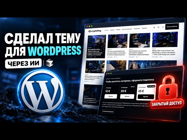 🔒 CREATED A WORDPRESS THEME FOR A MEMBERSHIP SITE USING AI