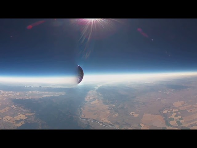 Total Solar Eclipse VR from near space, High Resolution Video/Audio
