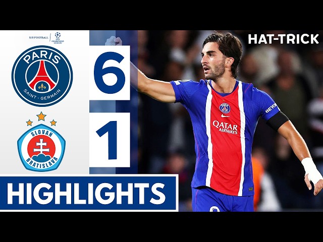 PSG vs Slovan Bratislava 6-1 - Highlights - Champions League 2026