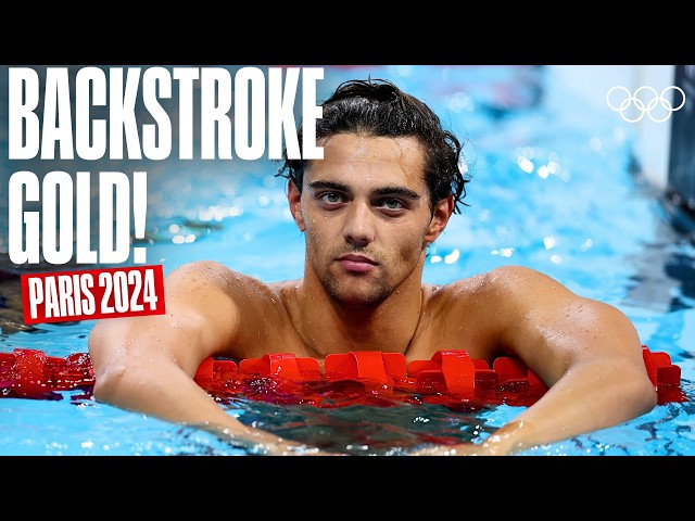Backstroke Thriller Ends With Italian Gold 🇮🇹🏊‍♂️ | 100m Backstroke Final at Paris 2024