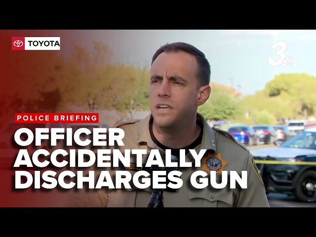 Police Briefing: Police discuss LVMPD 'negligently' discharging his gun in a stolen vehicle pursuit