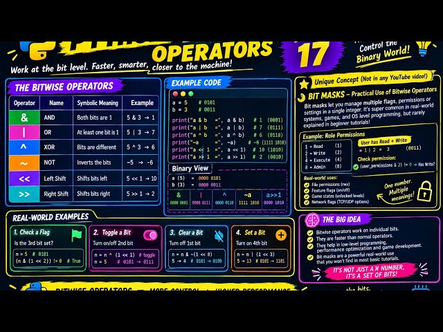 Python Bitwise Operators | AND, OR & XOR Explained for Beginners | Part 17 @DataTellsTheStory @ai