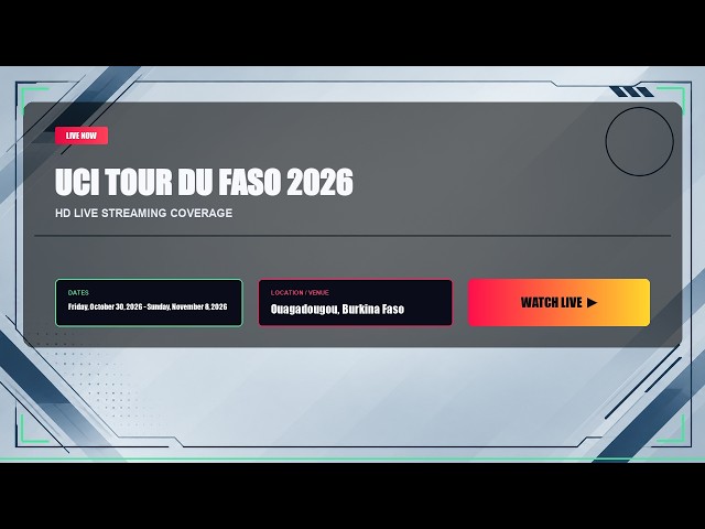 𝕃𝕚𝕧𝕖'𝕊𝕋ℝ𝔼𝔸𝕄!! UCI Tour du Faso 2026 ~ LIVEᴴᴰ