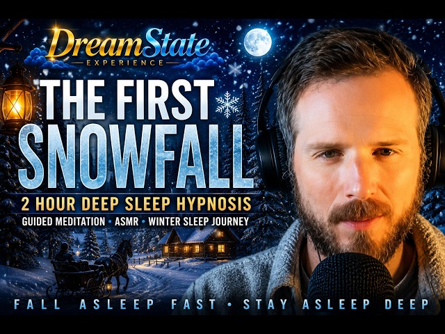 The First Snowfall ❄️ 2HR Deep Sleep Hypnosis | Guided Meditation & Winter Sleep Journey