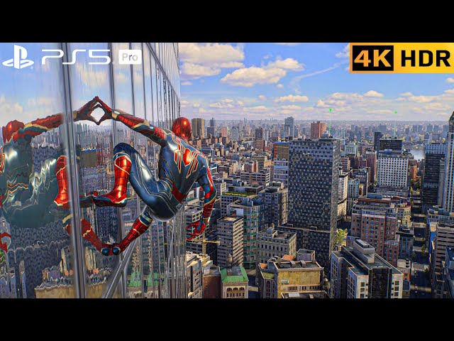 (PS5 Pro) Spiderman 2 -Tom Holland Nanotech suit 4K HDR open world gaming