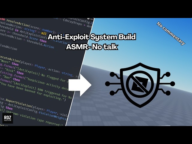 ASMR Roblox Studio | Anti-Exploit System Build (Relaxing typing and coding)