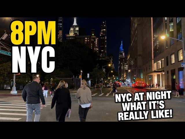 Walking Manhattan At 8PM | NYC At Night - Broadway To Times Square 4K HDR USA