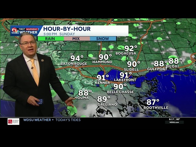 Afternoons getting wetter ahead of a weak cold front