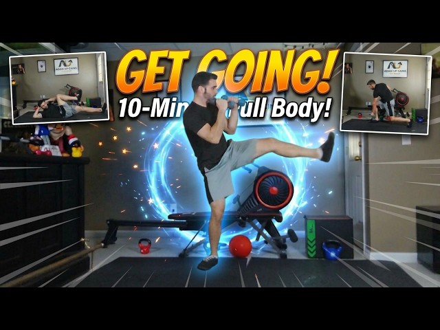 GET GOING! 10-Minute Full Body Cardio & Core Workout (3 Rounds + Finisher)