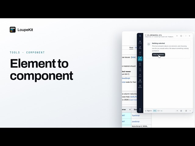 Component — turn any element into a React component | LoupeKit