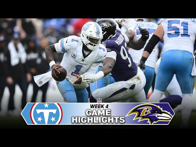 Tennessee Titans vs Baltimore Ravens Game Highlights | 2026 NFL Season Week 4