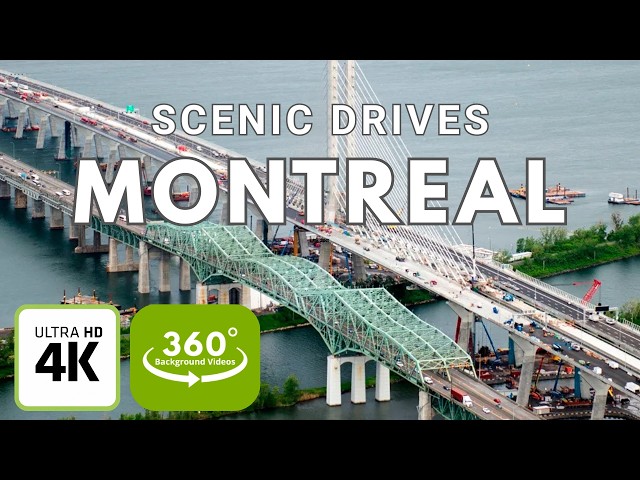 Driving Canada| Sort rainy Drive in Montreal (360 4K)