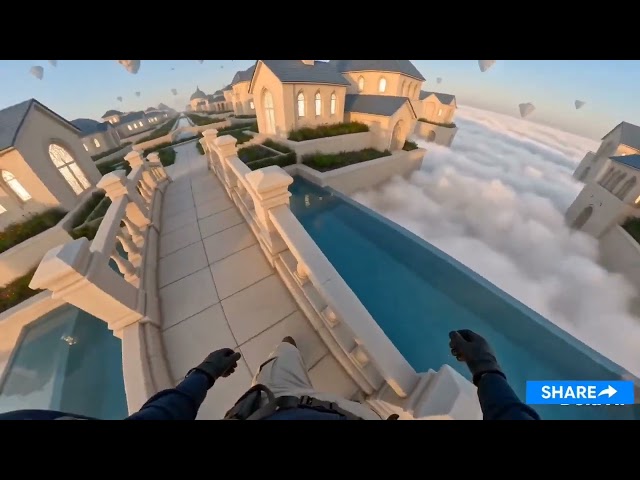 Walking Through a City Above the Clouds ☁️🏙️ | 360° VR Experience