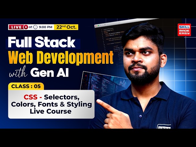 CSS Tutorial | Selectors, Colors, Fonts & Styling | Full Stack Web Development | Class 05