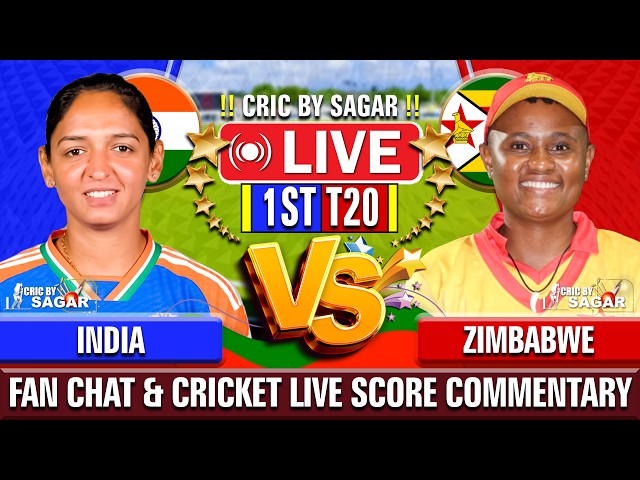 India Women vs Zimbabwe Women | IND vs ZIM | Fan Chat Live Score Commentary | 16 Oct 2026