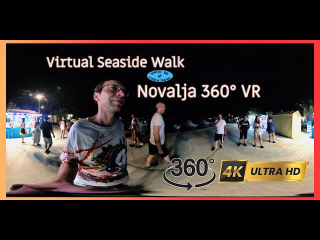 🌍 Walk Through the Novalja Promenade 360° VR 🇭🇷 | Virtual Tour of Pag Island, Croatia