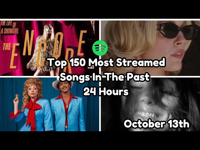 Top 150 Most Streamed Songs In The Past 24 Hours - October 13th