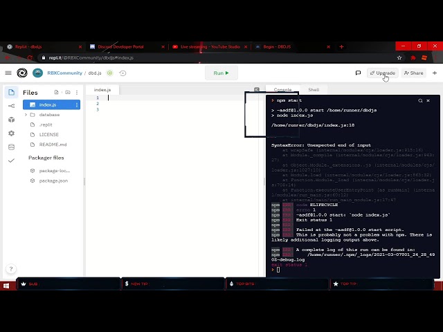 DBD.JS|How To Make Your Bot Online!|RBXCommunity