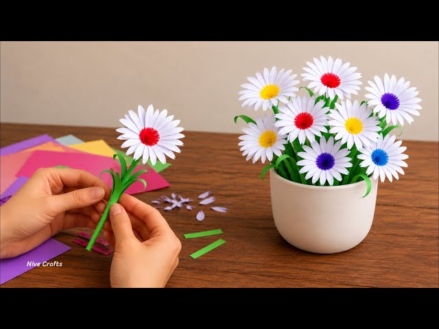 💐DIY paper flowers Step by Step Tutorial for Decoration 