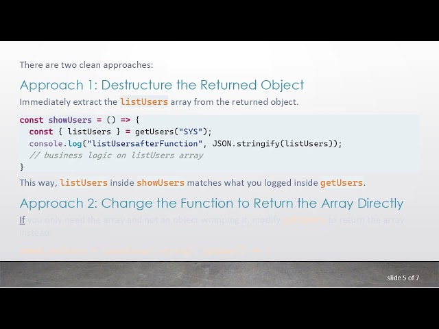 Understanding Function Return Values in React and TypeScript: Accessing listUsers Correctly