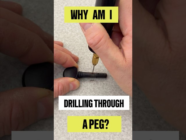Why would someone drill a hole through a violin peg? 🎻