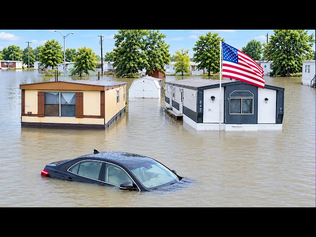 Indiana, USA Struck by Intense Flash Flooding!🌊 Roads Turn Into Rivers, Vehicles Underwater