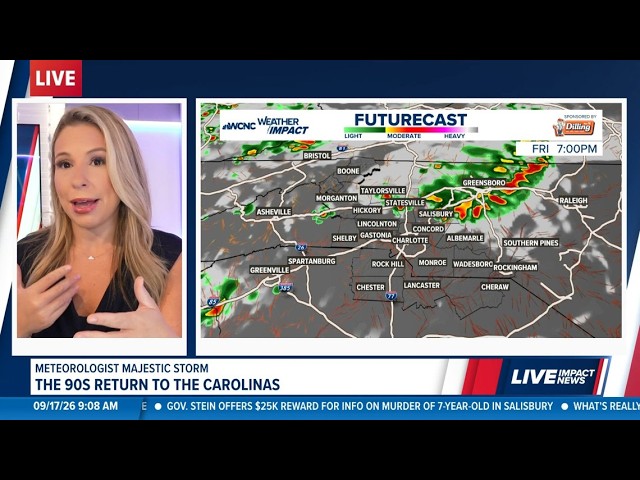 Scorching Thursday & Friday before Charlotte's first taste of fall next week