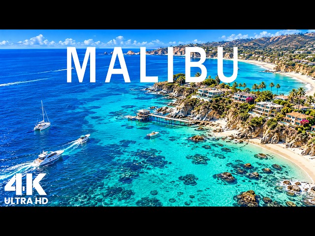 Malibu 4K 🇺🇸 | Breathtaking Pacific Coast, Luxury Oceanfront Villas & Deep House Music 2026