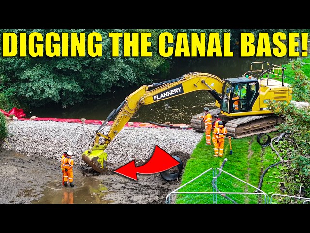 Whitchurch Canal Breach Update, Digging The Base Of The Canal For A New Pump Setup!