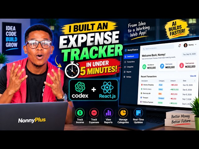 I Built an Expense Tracker in Under 5 Minutes with React js + Codex
