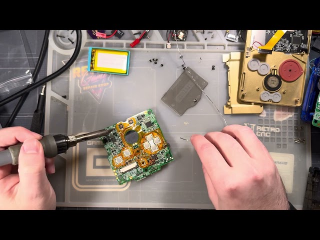 GBA SP (Slate) LED Button Board v2 from Funnyplaying