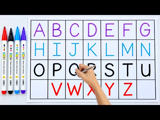 ABC Colouring and Drawing for kids | Learn & Write A to Z | preschool & toddlers learning videos 