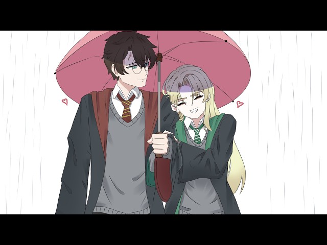 Harry Sharing An Umbrella With Malfoy Is So Cute! | Rasugil comic dub