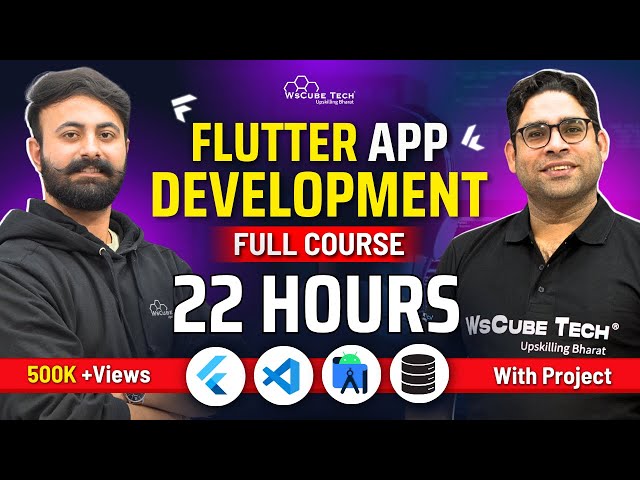 Flutter Full Course For Beginners with Projects (22 Hours) | Learn Flutter App Development Tutorial