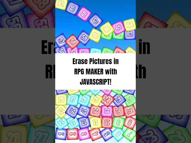 Erase Pictures in RPG MAKER with JAVASCRIPT #rpgmaker #gamedev #javascript