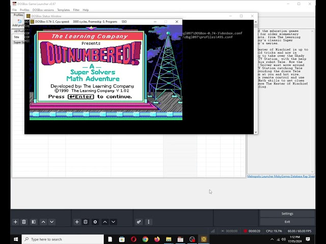 Super Solvers: OutNumbered! [MS DOS] Title on Tandy 3 Voice