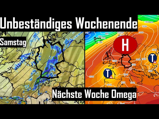 COLD FRONT on FRIDAY🌦️ - WEEKEND unsettled with UPPER-LEVEL LOW - New HIGH PRESSURE next WEEK☀️