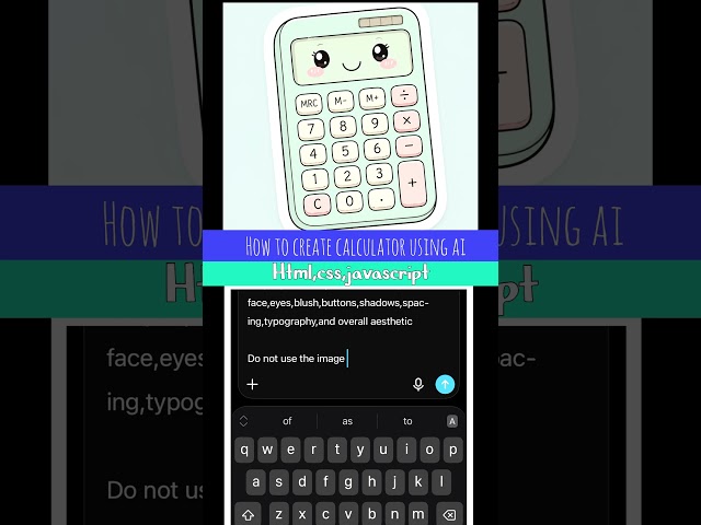 Create a Cute Calculator Using AI 🤯 | HTML CSS JavaScript | AI Coding Tutorial