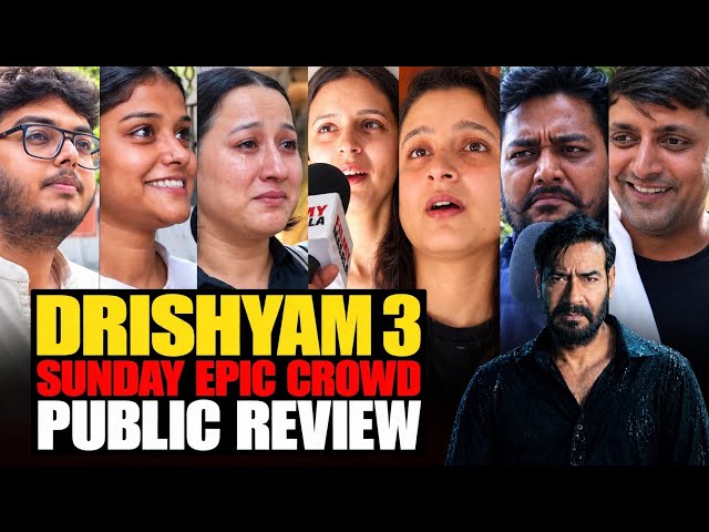 Drishyam 3 public review | Sunday morning | epic 💥 crowd | ajay devgn | Drishyam 3 review today 