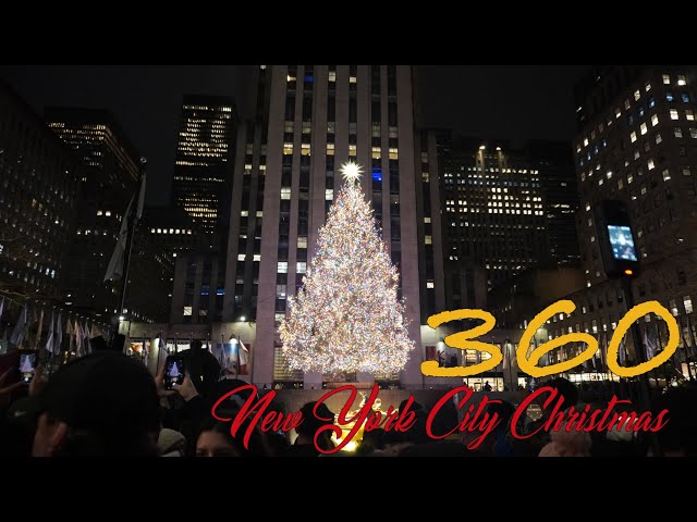 New York City at Night During Christmas - Rockefeller Center, Bryant Park, 5th Ave, Times Square